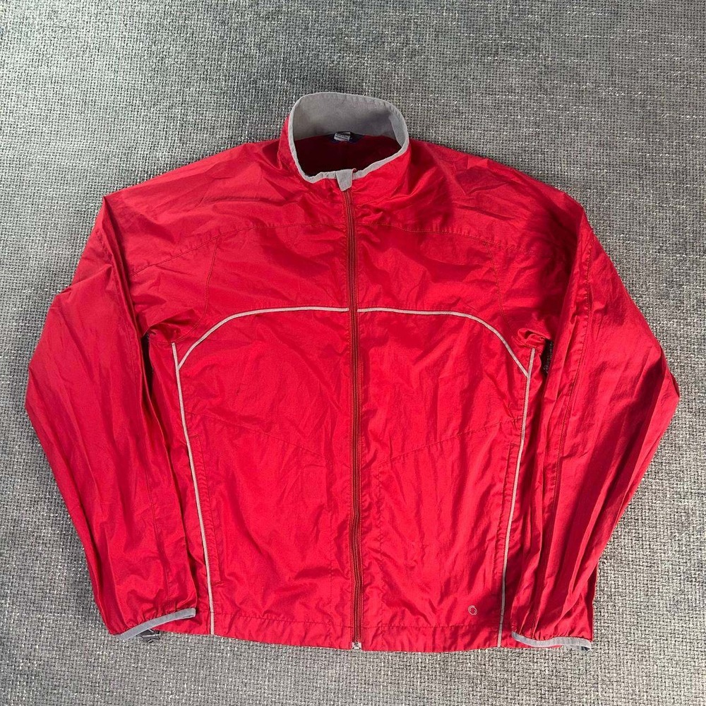Mountain Equipment Co-op Windbreaker Jacket Mens Medium Red Full Zip Gorpcore
